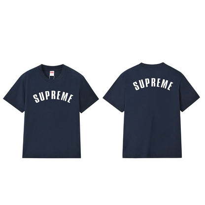 款号M200P40💰 Sup 爆裂 龟裂纹字母LOGO短袖 男女款休闲宽松T恤潮 宽松版型 采用260克精梳棉双纱 从面料到辅料全部三标齐全跟足ZP 进口松井公司浆料印花绝不开裂 整件做法采用 - view 1