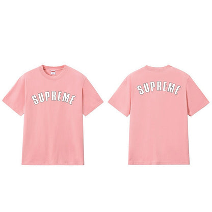 款号M200P40💰 Sup 爆裂 龟裂纹字母LOGO短袖 男女款休闲宽松T恤潮 宽松版型 采用260克精梳棉双纱 从面料到辅料全部三标齐全跟足ZP 进口松井公司浆料印花绝不开裂 整件做法采用 - view 2