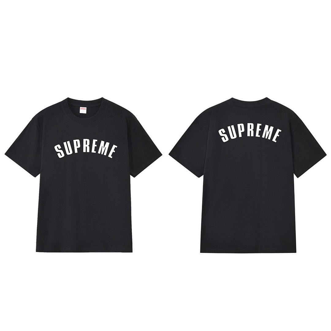 款号M200P40💰 Sup 爆裂 龟裂纹字母LOGO短袖 男女款休闲宽松T恤潮 宽松版型 采用260克精梳棉双纱 从面料到辅料全部三标齐全跟足ZP 进口松井公司浆料印花绝不开裂 整件做法采用 - view 4