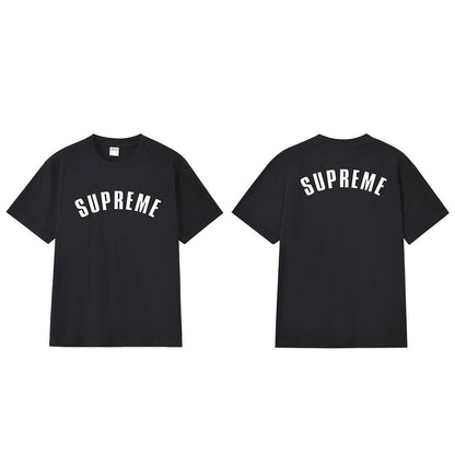 款号M200P40💰 Sup 爆裂 龟裂纹字母LOGO短袖 男女款休闲宽松T恤潮 宽松版型 采用260克精梳棉双纱 从面料到辅料全部三标齐全跟足ZP 进口松井公司浆料印花绝不开裂 整件做法采用 - view 4