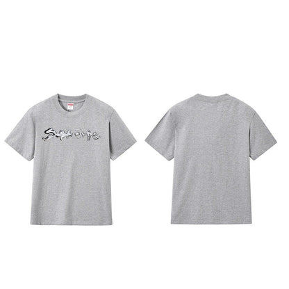 款号M209P40💰 23ssup潮牌box印花短袖腰果花喋血双雄图案男女款T恤打底衫 宽松版型 采用260克精梳棉双纱 从面料到辅料全部三标齐全跟足ZP 进口松井公司浆料印花绝不开裂 整件做 - view 6