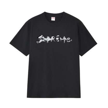 款号M209P40💰 23ssup潮牌box印花短袖腰果花喋血双雄图案男女款T恤打底衫 宽松版型 采用260克精梳棉双纱 从面料到辅料全部三标齐全跟足ZP 进口松井公司浆料印花绝不开裂 整件做 - view 8