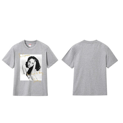 款号M211P40💰 Supreme 17SS Sade Tee 萨德 歌手人物照 签名 圆领潮流短袖T恤 宽松版型 采用260克精梳棉双纱 从面料到辅料全部三标齐全跟足ZP 进口松井公司浆料印花 - view 4