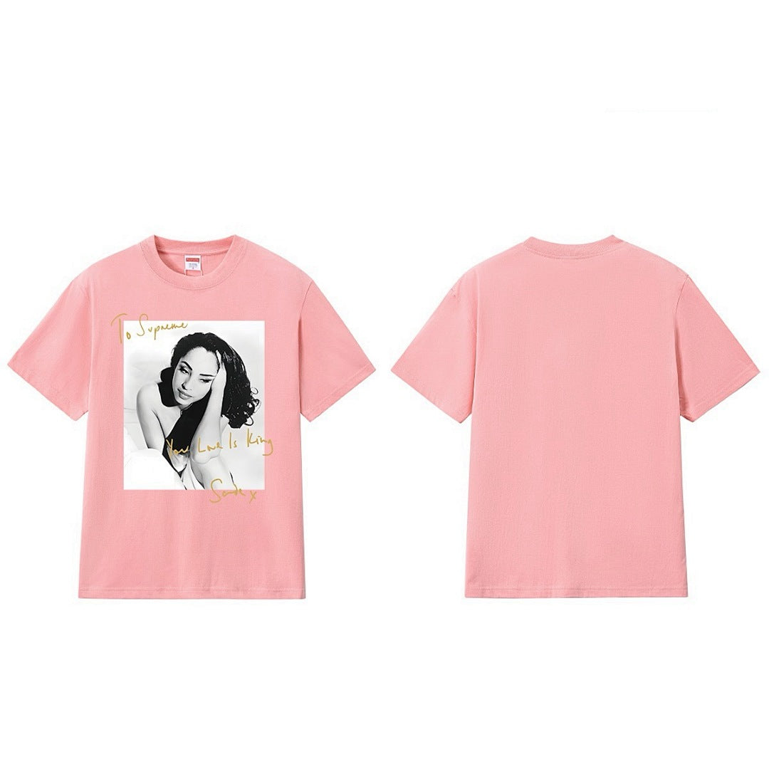 款号M211P40💰 Supreme 17SS Sade Tee 萨德 歌手人物照 签名 圆领潮流短袖T恤 宽松版型 采用260克精梳棉双纱 从面料到辅料全部三标齐全跟足ZP 进口松井公司浆料印花 - view 6
