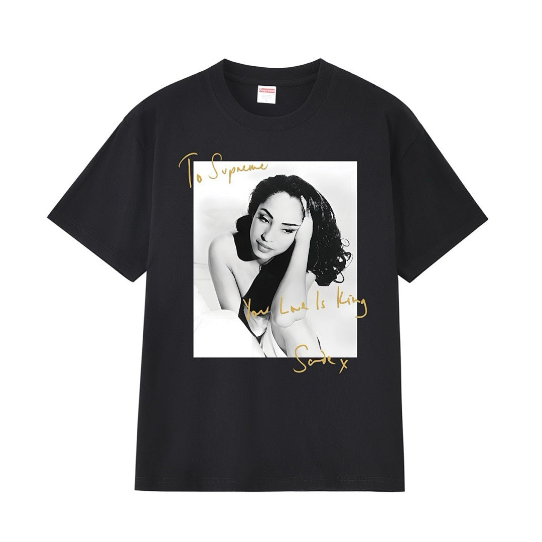 款号M211P40💰 Supreme 17SS Sade Tee 萨德 歌手人物照 签名 圆领潮流短袖T恤 宽松版型 采用260克精梳棉双纱 从面料到辅料全部三标齐全跟足ZP 进口松井公司浆料印花 - view 10