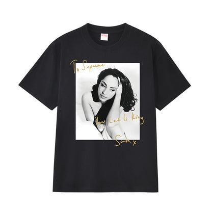 款号M211P40💰 Supreme 17SS Sade Tee 萨德 歌手人物照 签名 圆领潮流短袖T恤 宽松版型 采用260克精梳棉双纱 从面料到辅料全部三标齐全跟足ZP 进口松井公司浆料印花 - view 10