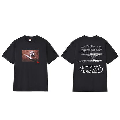 款号M215P40💰 SupxMFDOOM FW23款面具背面手写字母印花纯棉圆领短袖男女同款 宽松版型 采用260克精梳棉双纱 从面料到辅料全部三标齐全跟足ZP 进口松井公司浆料印花绝不开裂 - view 7