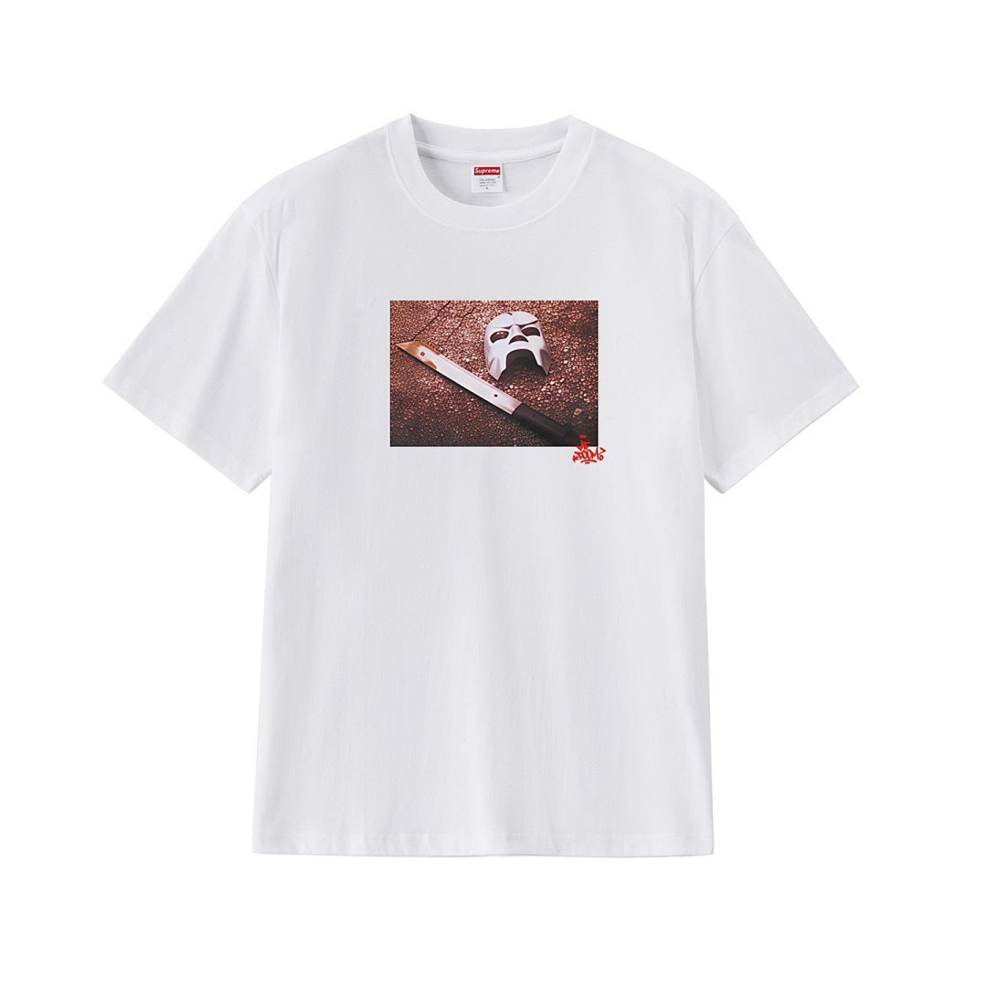 款号M215P40💰 SupxMFDOOM FW23款面具背面手写字母印花纯棉圆领短袖男女同款 宽松版型 采用260克精梳棉双纱 从面料到辅料全部三标齐全跟足ZP 进口松井公司浆料印花绝不开裂 - view 10