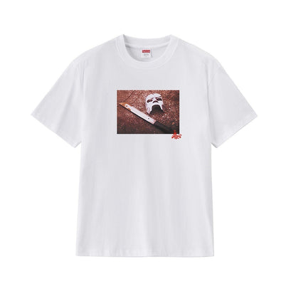 款号M215P40💰 SupxMFDOOM FW23款面具背面手写字母印花纯棉圆领短袖男女同款 宽松版型 采用260克精梳棉双纱 从面料到辅料全部三标齐全跟足ZP 进口松井公司浆料印花绝不开裂 - view 10