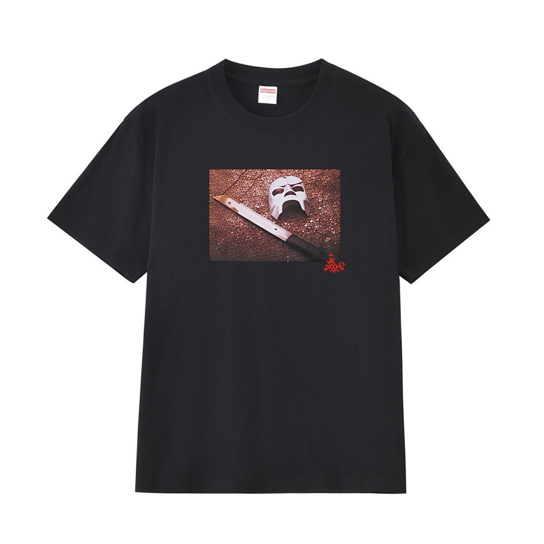 款号M215P40💰 SupxMFDOOM FW23款面具背面手写字母印花纯棉圆领短袖男女同款 宽松版型 采用260克精梳棉双纱 从面料到辅料全部三标齐全跟足ZP 进口松井公司浆料印花绝不开裂 - view 14