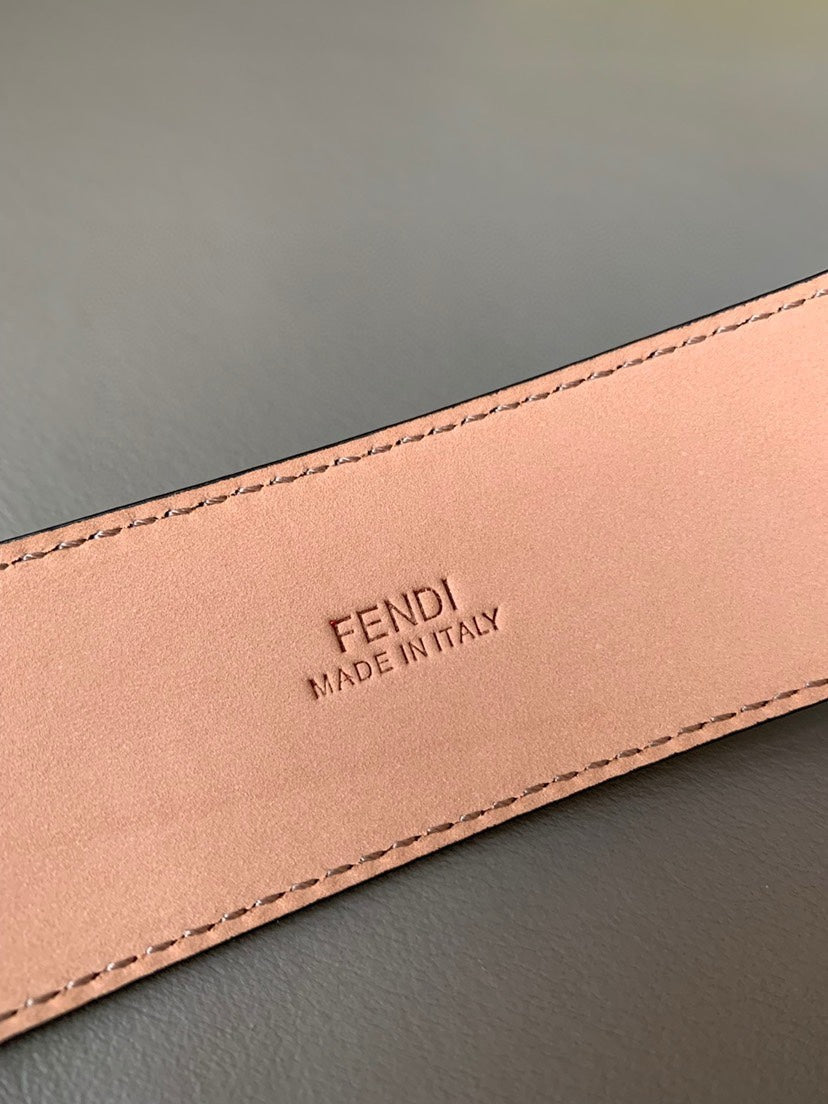 Fendi Men’s FF Zucca Monogram Belt – Luxury Canvas & Leather