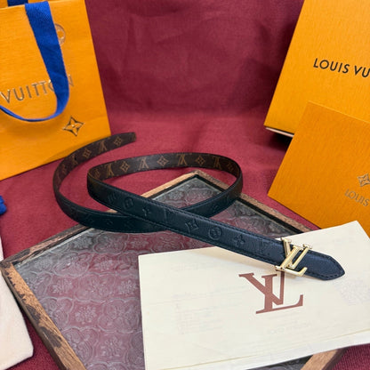 Louis Vuitton Monogram Belt – LV Initiales Gold Buckle | Women’s Luxury